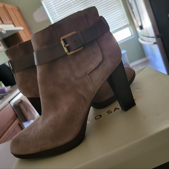 Franco Sarto Shoes - Franco Sarto Mushroom Brown Ankle Boots